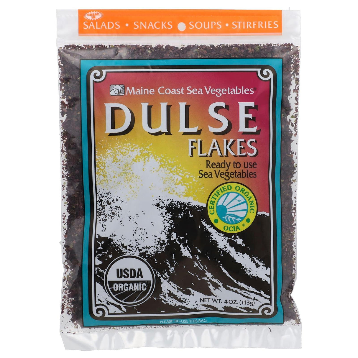 Maine Coast Sea Vegetables, Dulse Flakes, 4 oz (113 g) - Supply Center USA