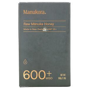Manukora, Raw Manuka Honey, 600+ MGO, 1.1 lb (500 g) - Supply Center USA