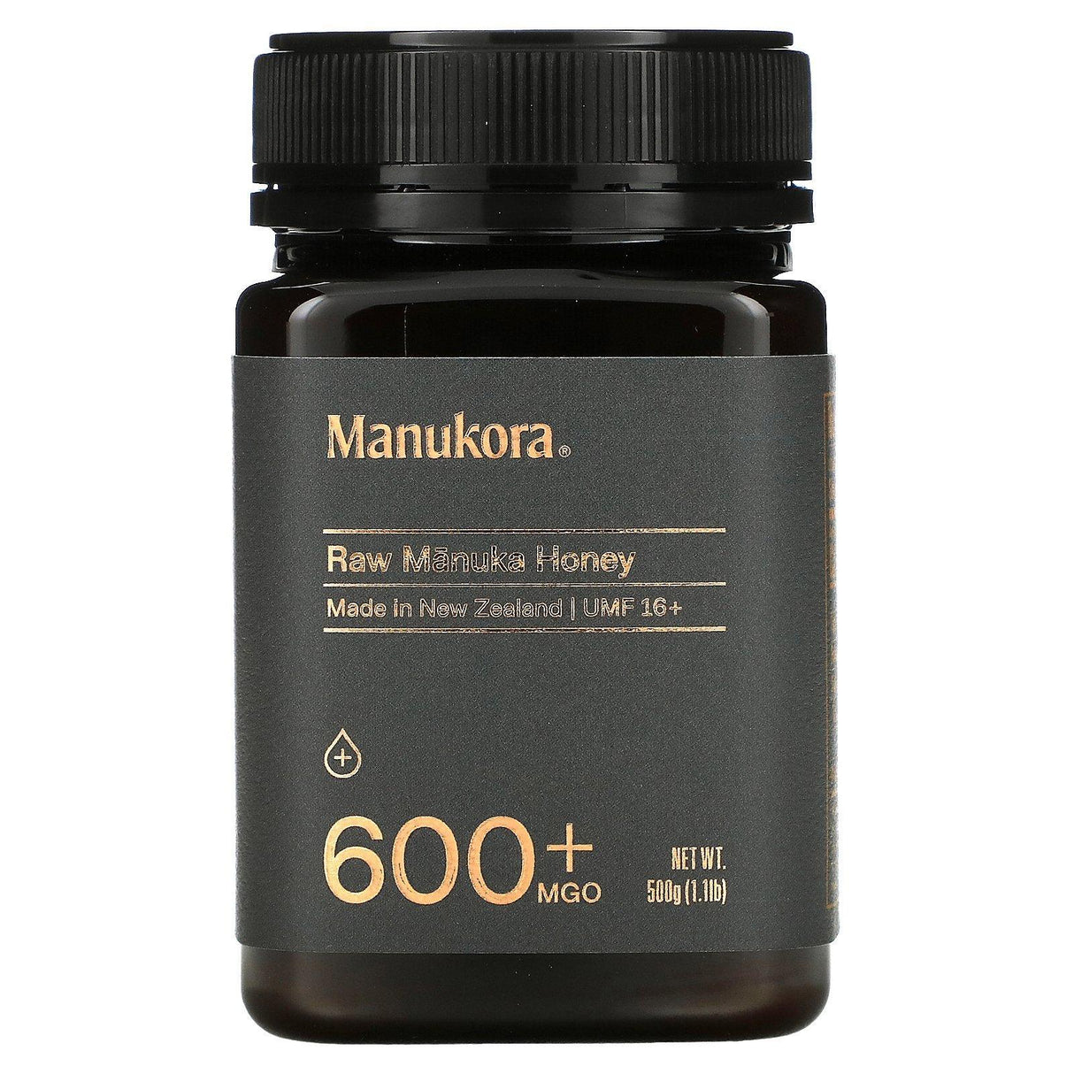 Manukora, Raw Manuka Honey, 600+ MGO, 1.1 lb (500 g) - Supply Center USA