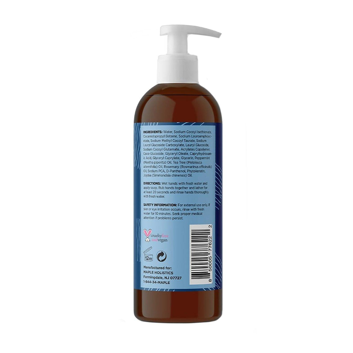 Maple Holistics, Hand Soap, Tea Tree Peppermint, 8 oz (236 ml) - Supply Center USA