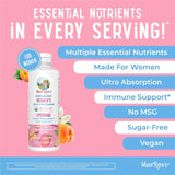 Maryruth Organics | USDA Organic Liquid Multivitamins for Women | Liposomal Womens Multivitamin for Immune Support | Vanilla Peach | Sugar-Free, Vegan | 15.22 Fl Oz - Supply Center USA