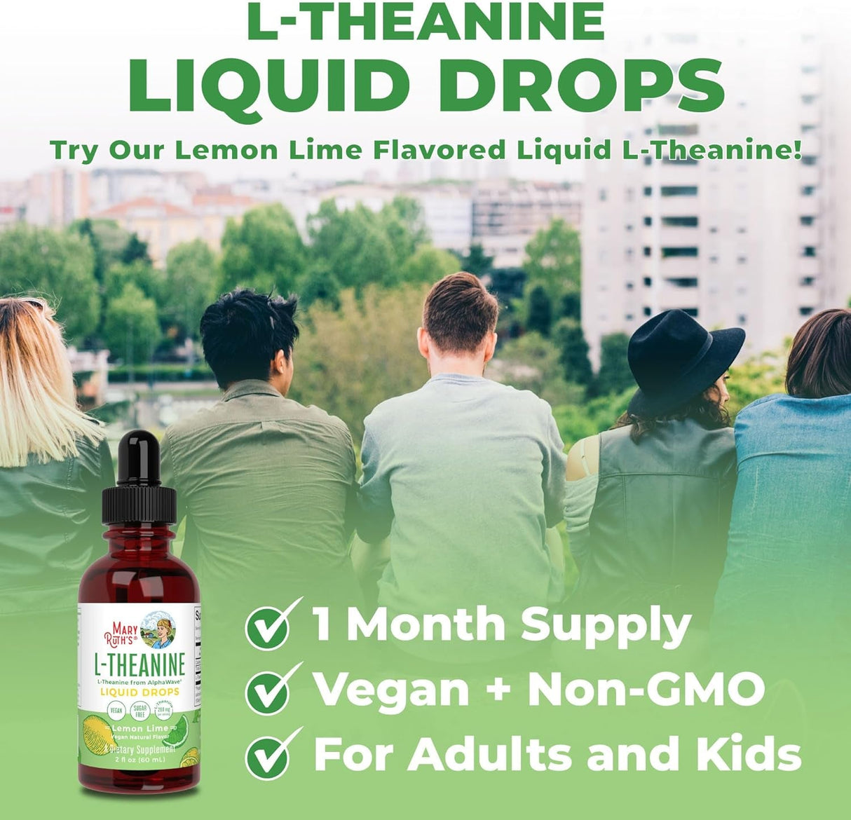 Maryruth'S L Theanine 200Mg Liquid Drops | Mood Support for Adults & Kids | Focus Supplement | Natural Sleep Support | Relaxation | Amino Acid | Vegan | Non-Gmo | Gluten Free | 30 Servings - Supply Center USA