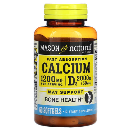 Mason Natural, Fast Absorption Calcium, 600 mg, 60 Softgels - Supply Center USA