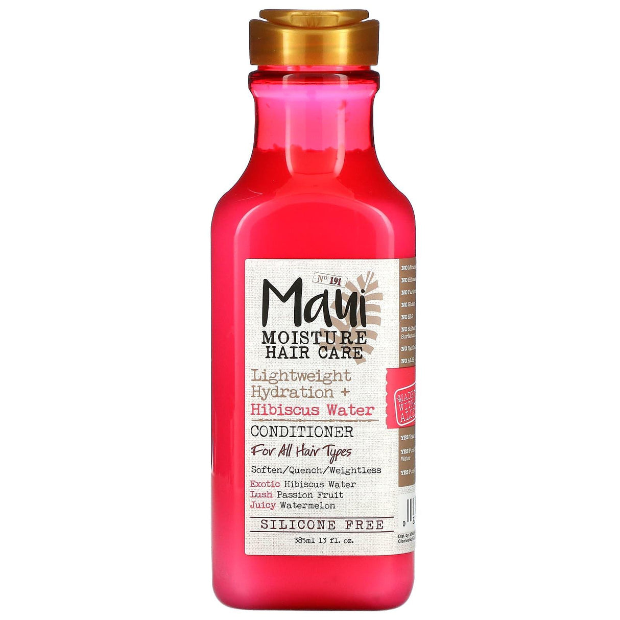 Maui Moisture, Hair Care, Lightweight Hydration + Hibiscus Water Conditioner, For All Hair Types, 13 fl oz (385 ml) - Supply Center USA