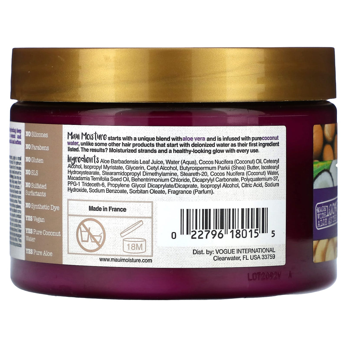 Maui Moisture, Heal & Hydrate + Shea Butter Hair Mask , 12 oz (340 g) - Supply Center USA