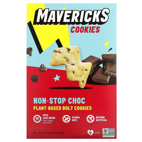 Mavericks, Plant-Based Bolt Cookies, Non-Stop Choc, 7.04 oz (200 g) - Supply Center USA