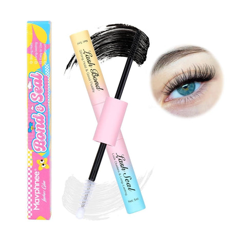 Mavphnee Lash Bond and Seal Waterproof 2 in 1 Strong Hold Lash Glue 72 Hours Long Lasting Eyelashes Adhesive and Sealant for Lash Extension Clusters - Supply Center USA