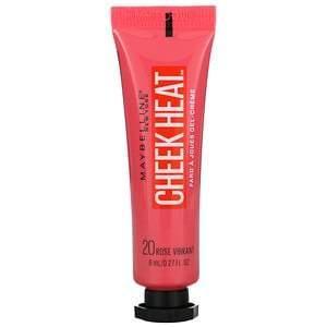Maybelline, Cheek Heat, Gel-Cream Blush, Rose Flush, 0.27 fl oz (8 ml) - Supply Center USA