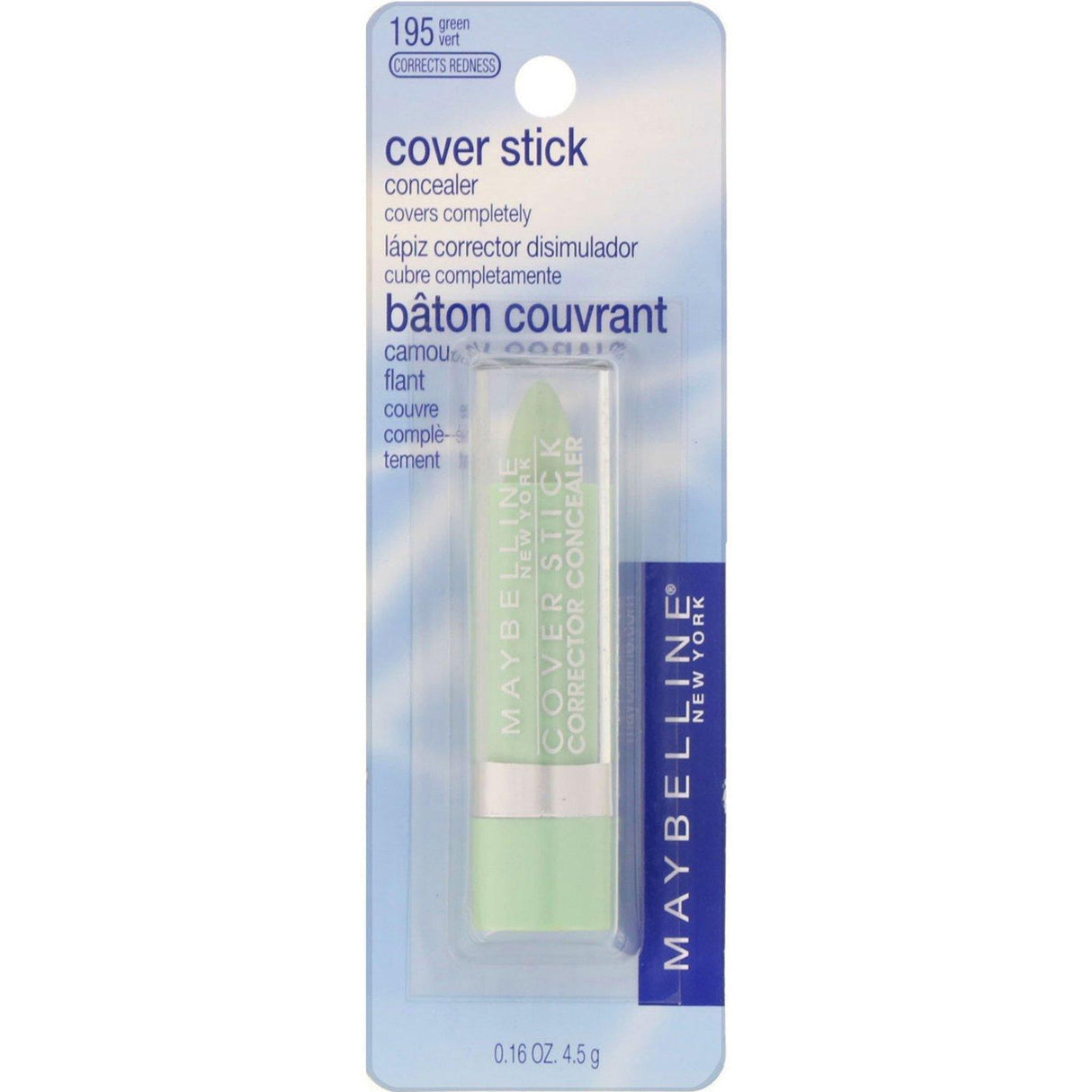 Maybelline, Cover Stick Concealer, 195 Green, 0.16 oz (4.5 g) - Supply Center USA