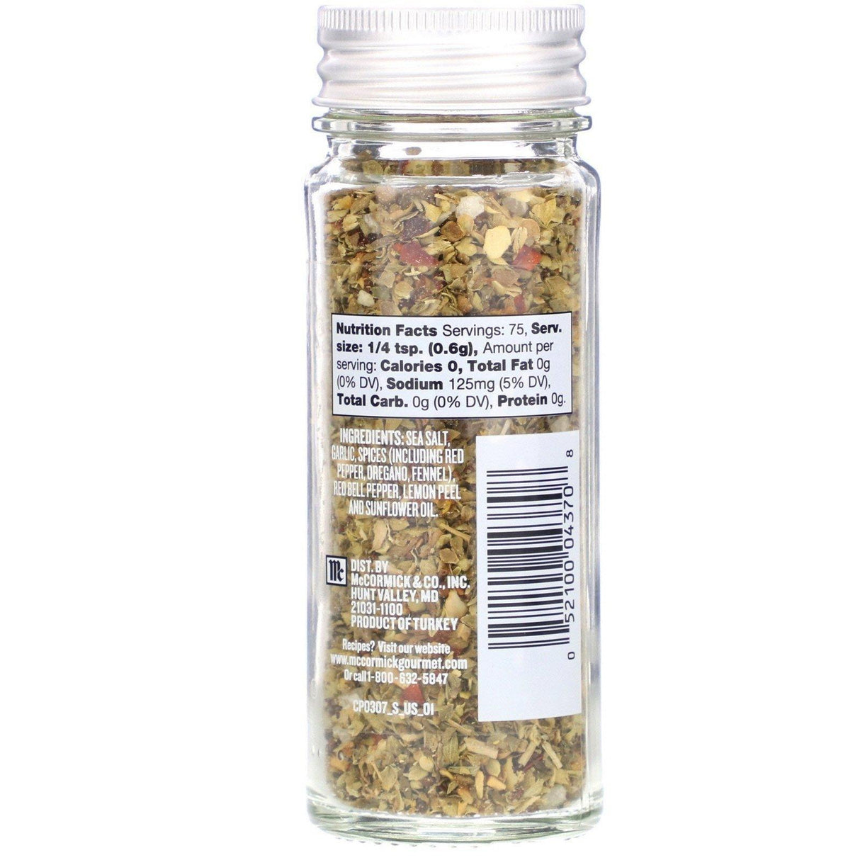 McCormick Gourmet Global Selects, Mediterranean Herb & Salt Blend, 1.62 oz (45 g) - Supply Center USA