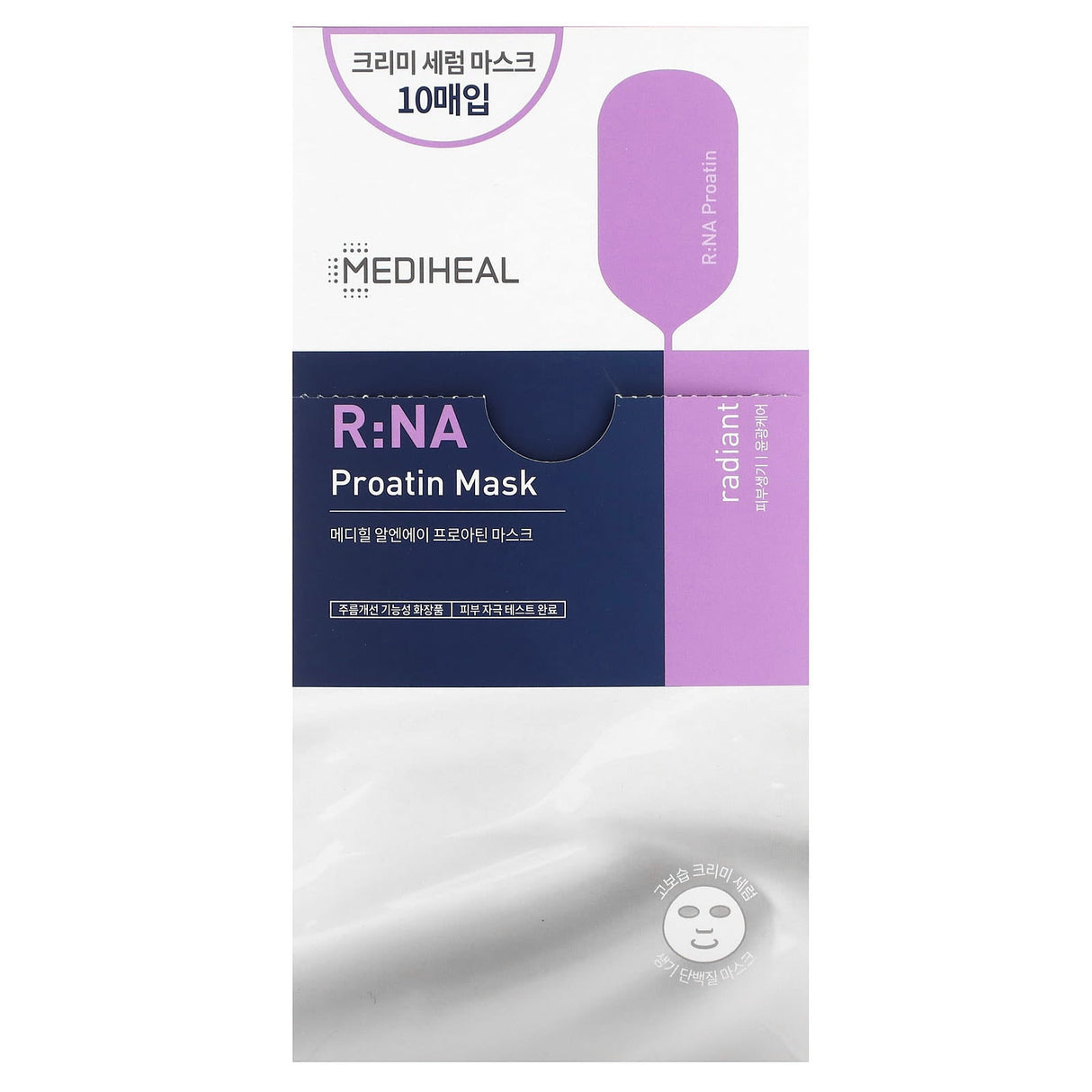 Mediheal, R:NA Proatin Beauty Mask, 10 Sheets, 0.84 fl oz (25 ml) Each - Supply Center USA