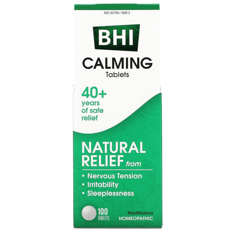 MediNatura, BHI, Calming, 100 Tablets - Supply Center USA