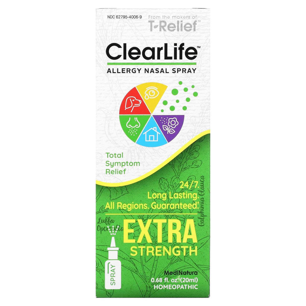 MediNatura, ClearLife, Allergy Nasal Spray, Extra Strength, 0.68 fl oz (20 ml) - Supply Center USA