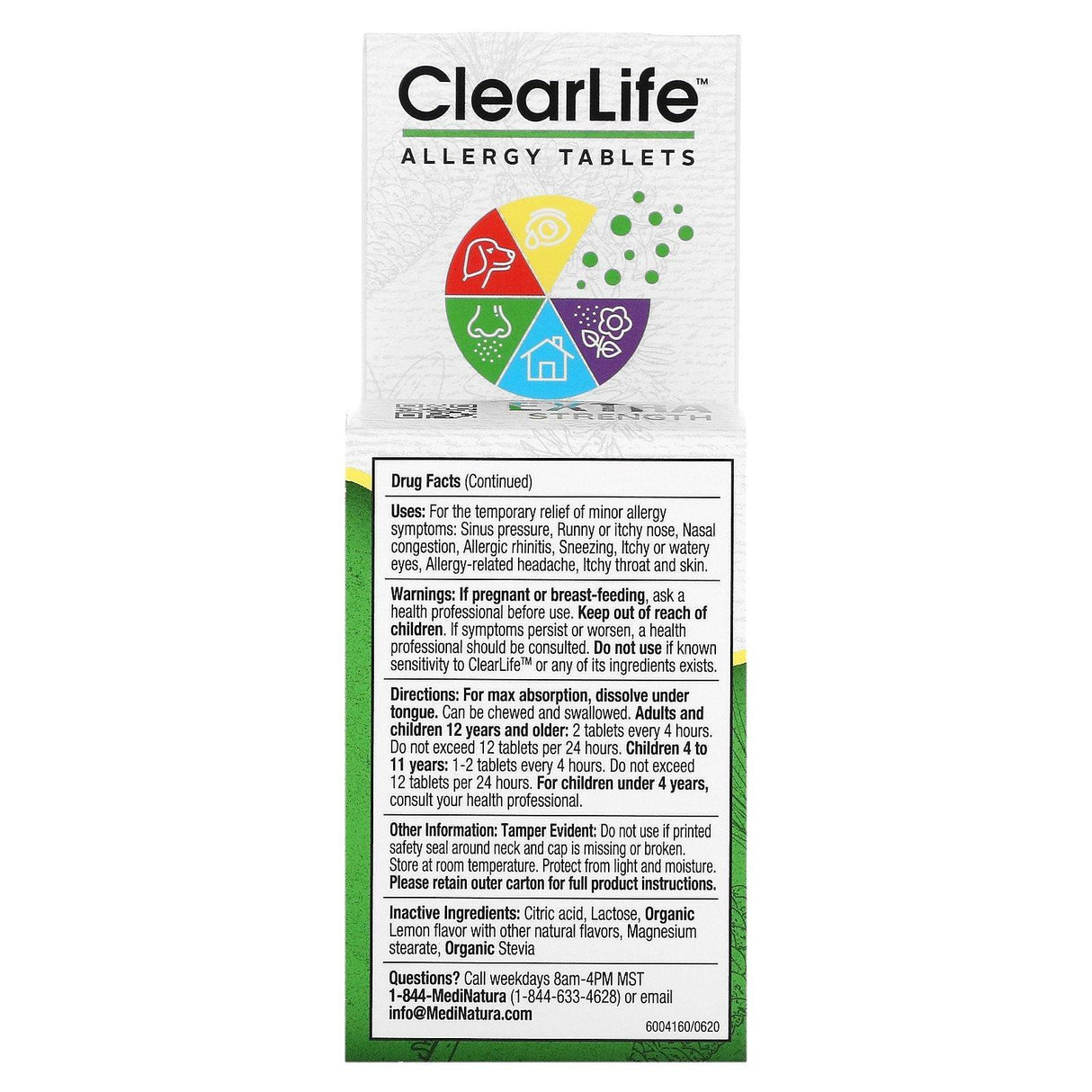 MediNatura, ClearLife Allergy Tablets, Extra Strength, 60 Tablets - Supply Center USA