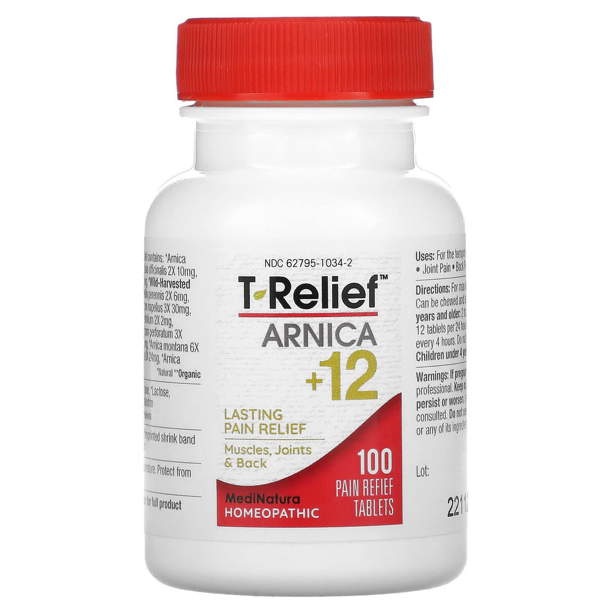 MediNatura, T-Relief, Arnica +12, 100 Tablets - Supply Center USA