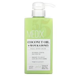 Medix 5.5, Coconut Oil + Manuka Honey, Visual Repair Cream, 15 fl oz (444 ml) - Supply Center USA