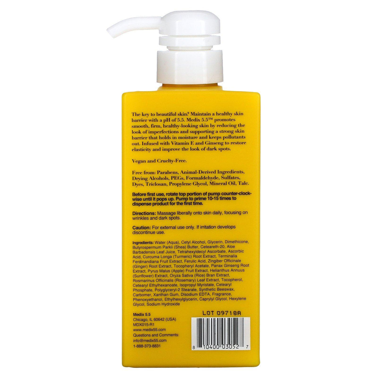 Medix 5.5, Vitamin C + Turmeric, Firming + Brightening Cream, 15 fl oz (444 ml) - Supply Center USA