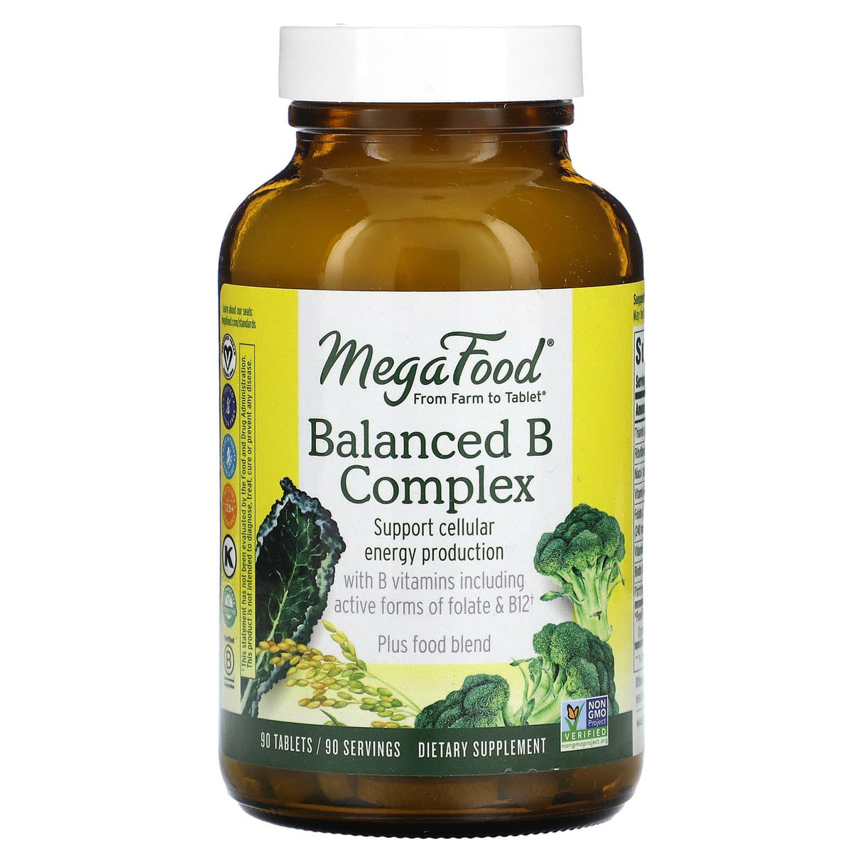 MegaFood, Balanced B Complex, 90 Tablets - Supply Center USA