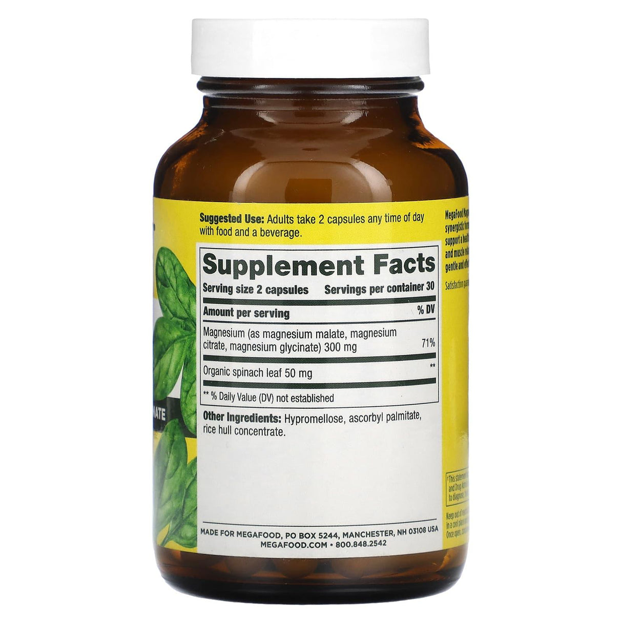 MegaFood, Magnesium, 300 mg, 60 Capsules - Supply Center USA