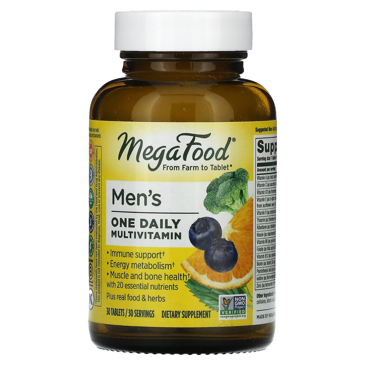 MegaFood, Men’s One Daily Multivitamin, 30 Tablets - Supply Center USA