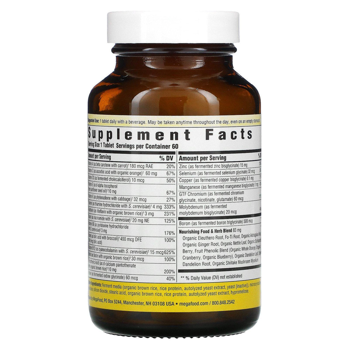 MegaFood, Men’s One Daily Multivitamin, 30 Tablets - Supply Center USA