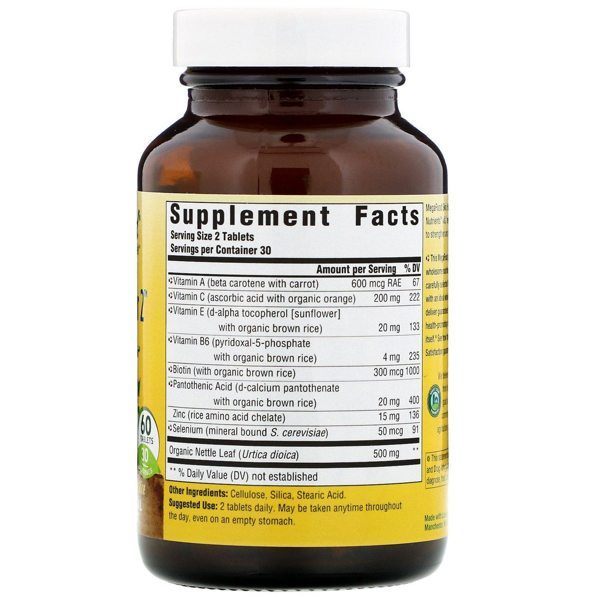 MegaFood, Skin, Nails & Hair 2, 60 Tablets - Supply Center USA