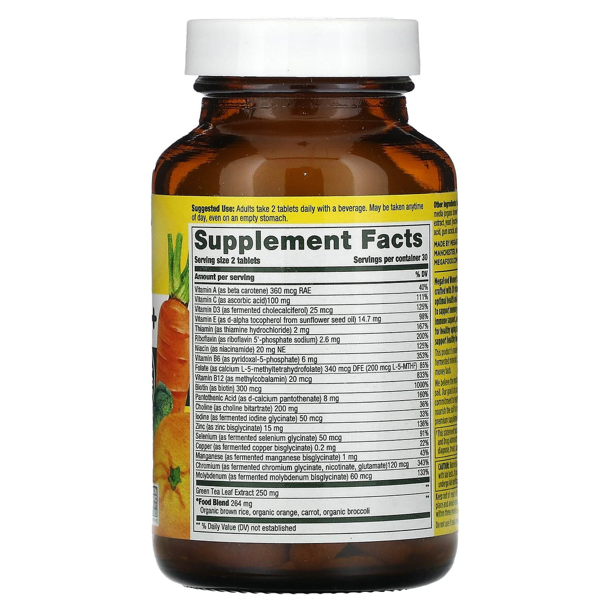 MegaFood, Women's 55+, Advanced Multivitamin, 60 Tablets - Supply Center USA