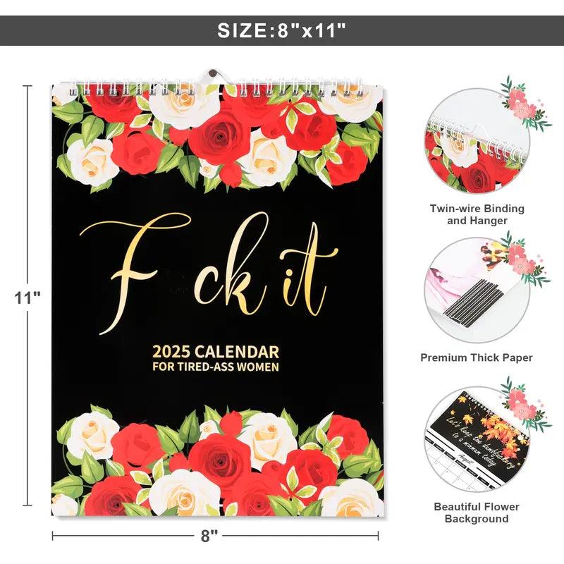Mental Health Calendar 2024 - 2025 Funny Sweary Calendar 2024 - 2025 Wall Calendar with Sweary Affirmations Monthly Planner Prank Calendar for Home Offices - Supply Center USA