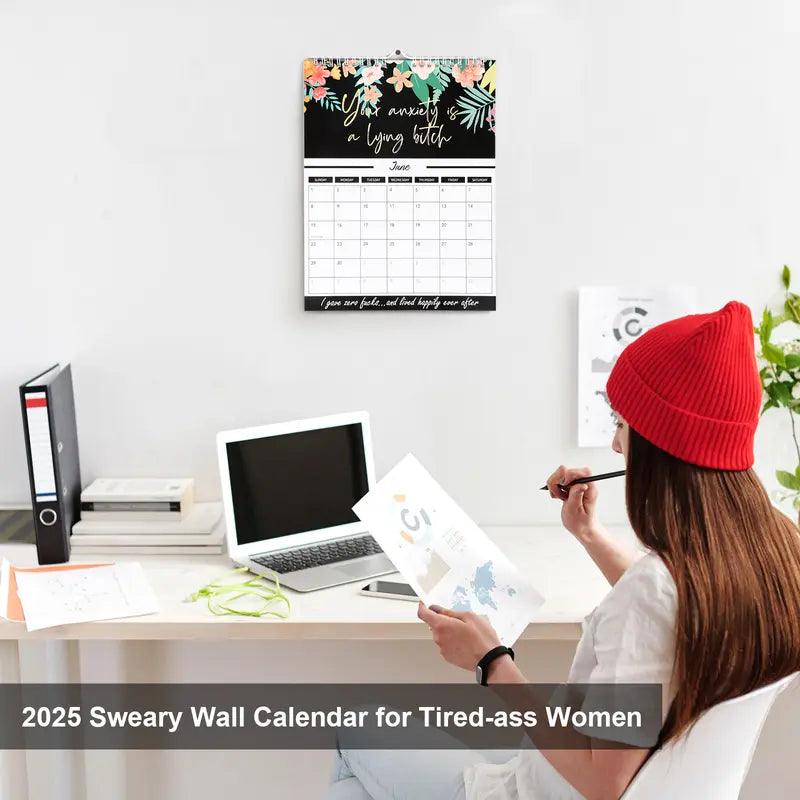 Mental Health Calendar 2024 - 2025 Funny Sweary Calendar 2024 - 2025 Wall Calendar with Sweary Affirmations Monthly Planner Prank Calendar for Home Offices - Supply Center USA