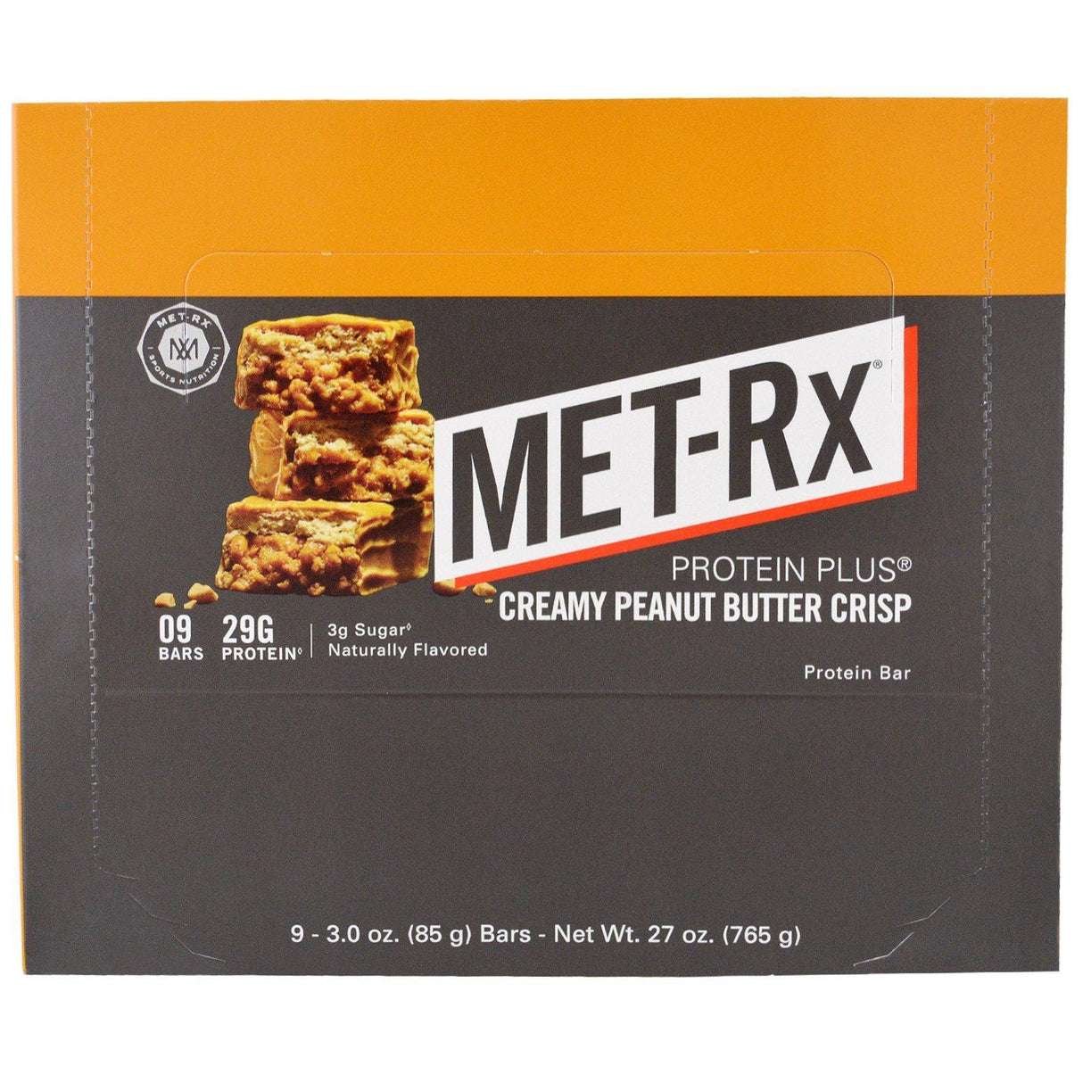 MET-Rx, PROTEIN PLUS Bar, Creamy Peanut Butter Crisp, 9 Bars, 3.0 oz (85 g ) Each - Supply Center USA