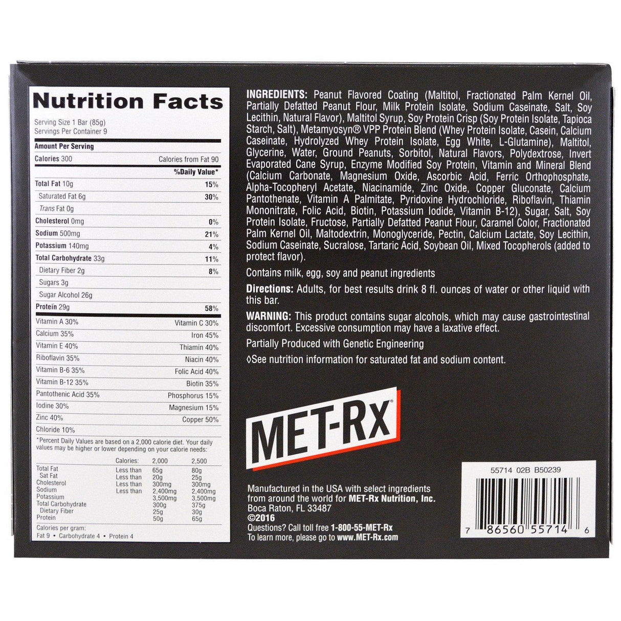 MET-Rx, PROTEIN PLUS Bar, Creamy Peanut Butter Crisp, 9 Bars, 3.0 oz (85 g ) Each - Supply Center USA