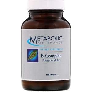 Metabolic Maintenance, B-Complex, Phosphorylated, 100 Capsules - Supply Center USA