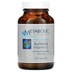 Metabolic Maintenance, Buffered Vitamin C with Bioflavonoids, 500 mg, 100 Capsules - Supply Center USA