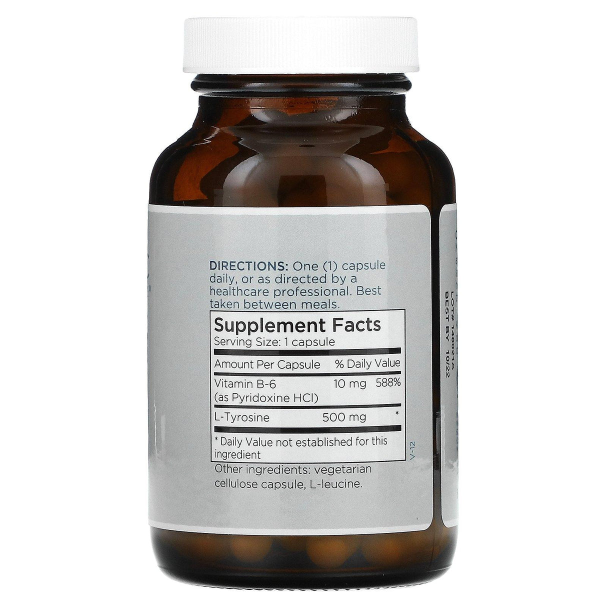 Metabolic Maintenance, L-Tyrosine, 500 mg, 100 Capsules - Supply Center USA