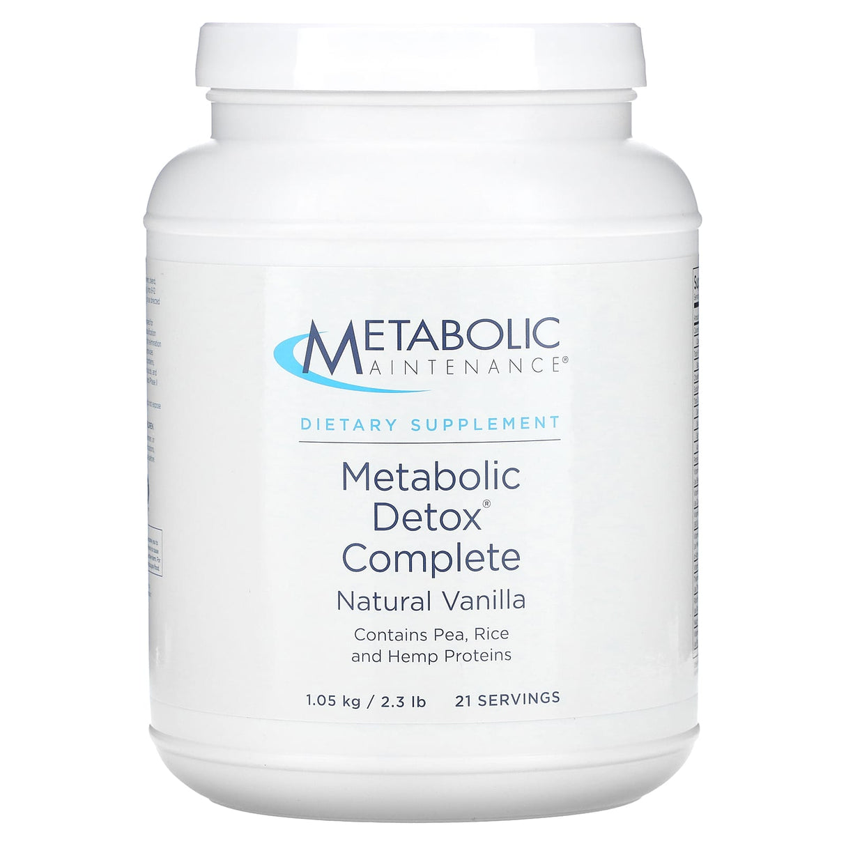Metabolic Maintenance, Metabolic Detox Complete, Natural Vanilla, 2.3 lb (1.05 kg) - Supply Center USA