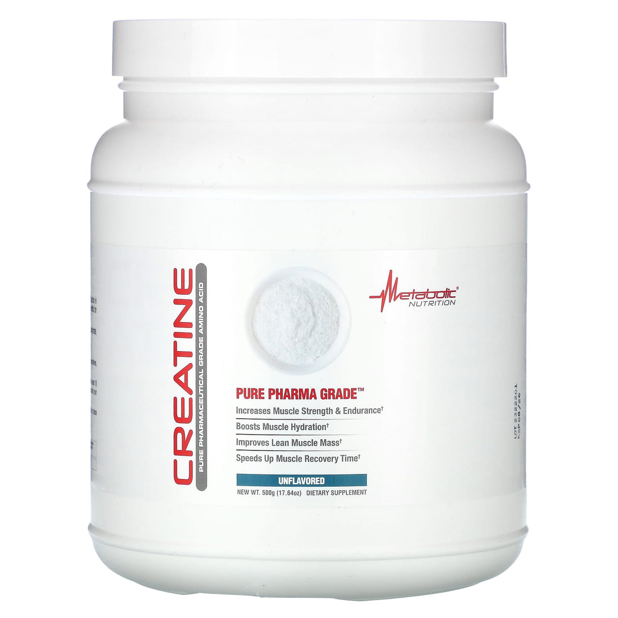Metabolic Nutrition, Creatine, Unflavored, 17.64 oz (500 g) - Supply Center USA