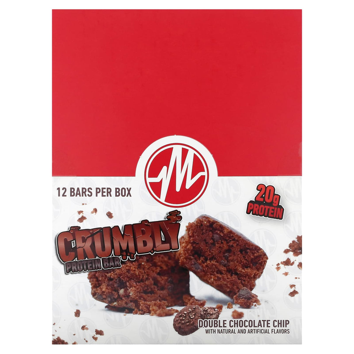 Metabolic Nutrition, Crumbly Protein Bar, Chocolate Chip, 12 Bars, 2.65 oz (75 g) Each - Supply Center USA