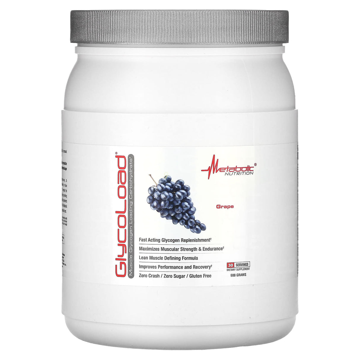 Metabolic Nutrition, GlycoLoad, Grape, 600 g - Supply Center USA
