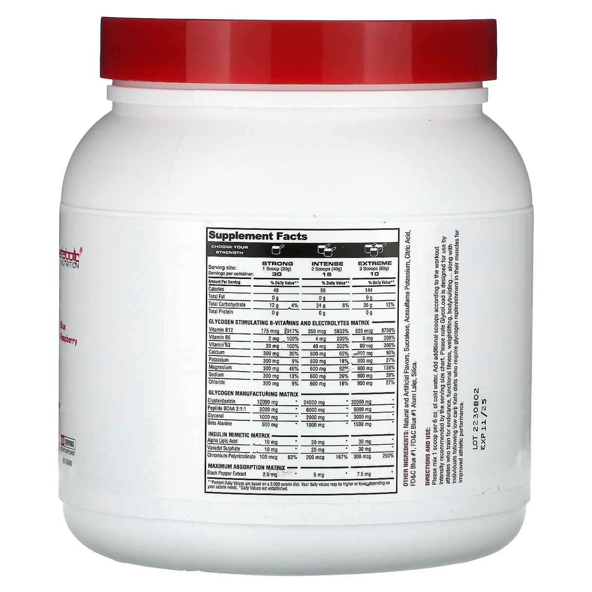 Metabolic Nutrition, GlycoLoad, Grape, 600 g - Supply Center USA