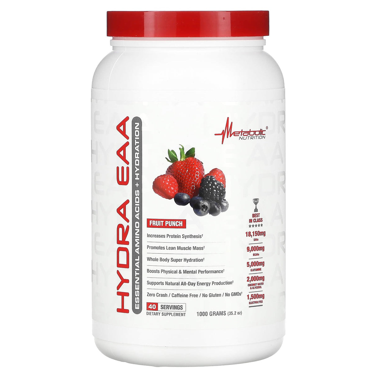 Metabolic Nutrition, Hydra EAA, Fruit Punch , 35.2 oz (1,000 g) - Supply Center USA