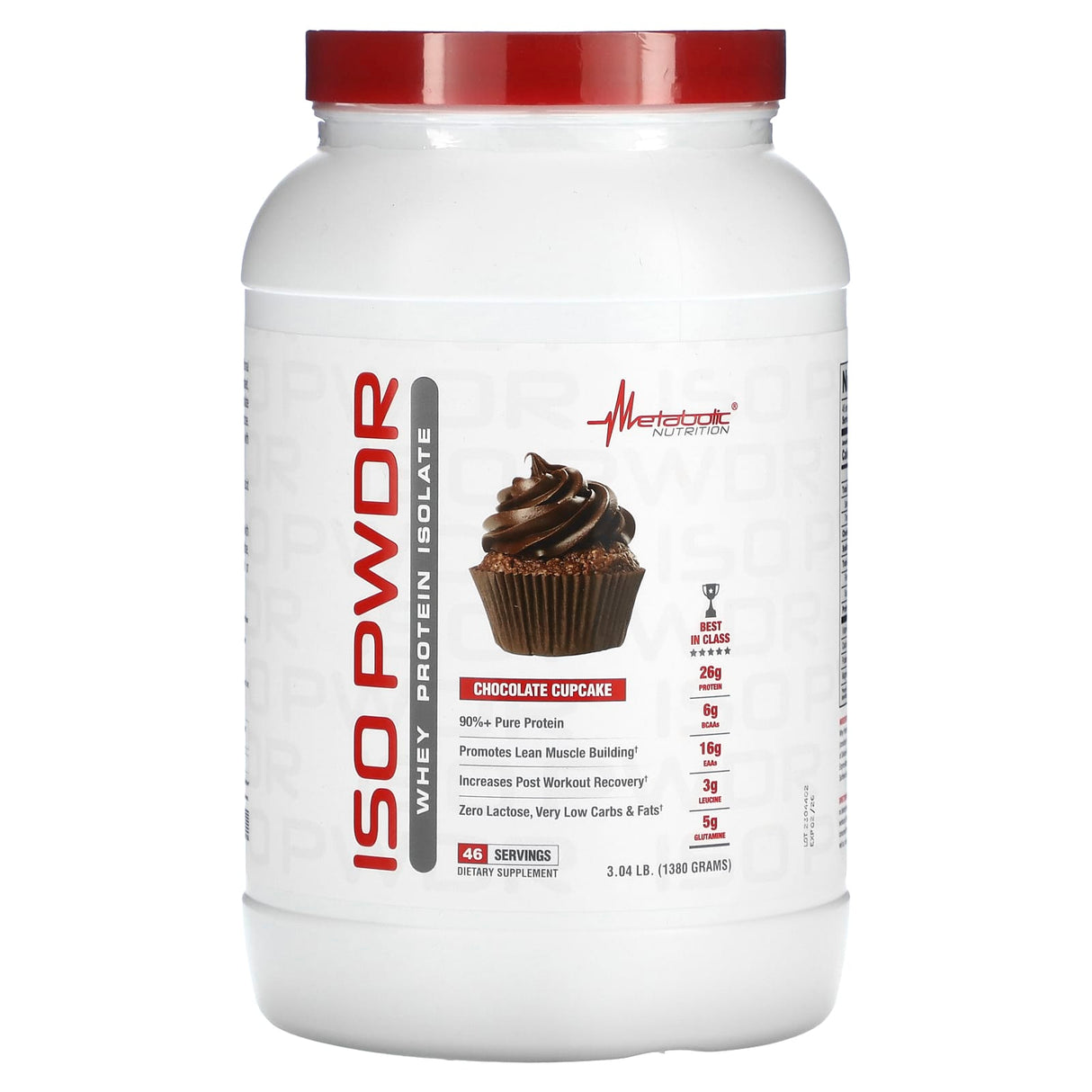Metabolic Nutrition, ISOpwdr, Whey Protein Isolate, Butter Pecan Cookie, 3.04 lb (1,380 g) - Supply Center USA