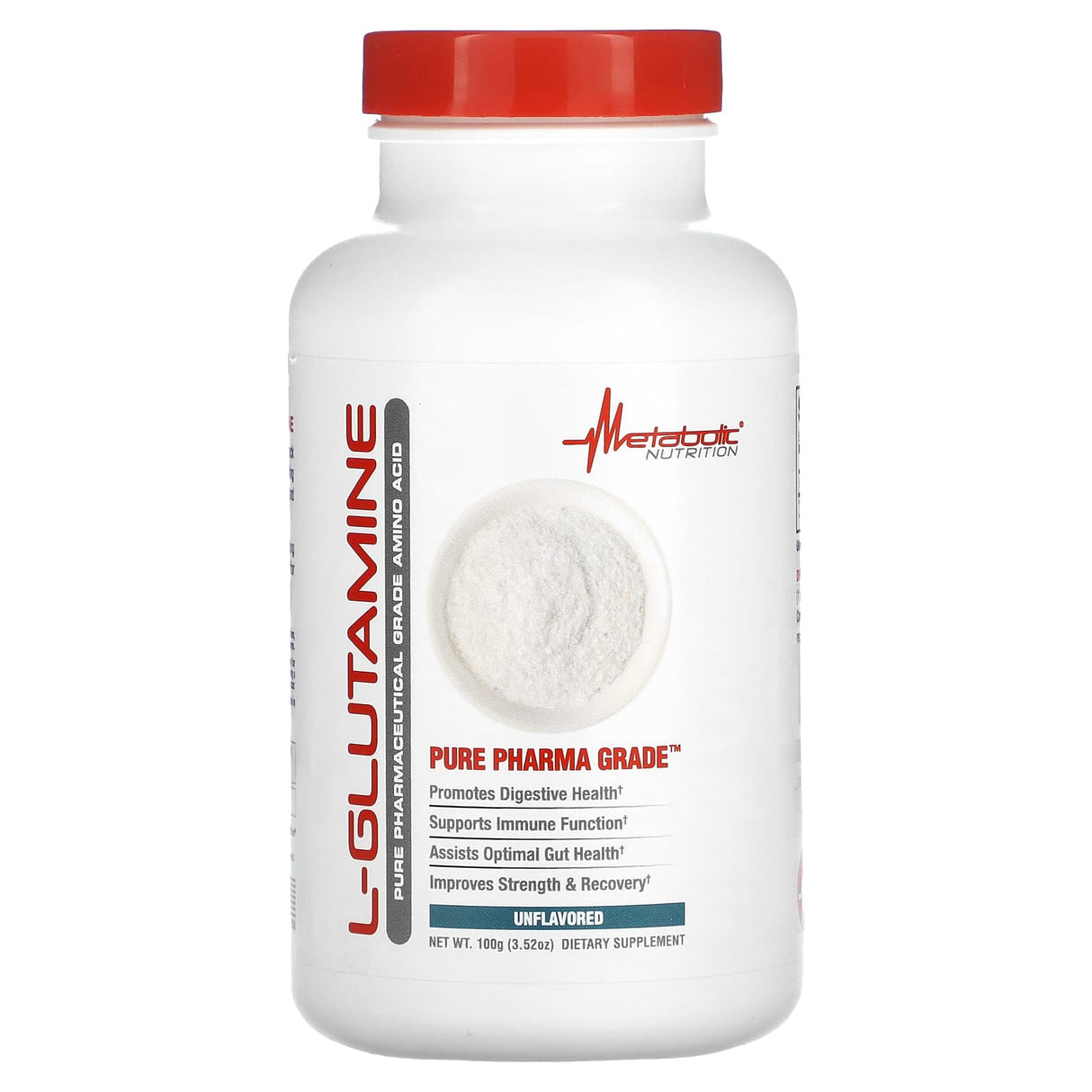 Metabolic Nutrition, L-Glutamine, Unflavored, 3.52 oz (100 g) - Supply Center USA