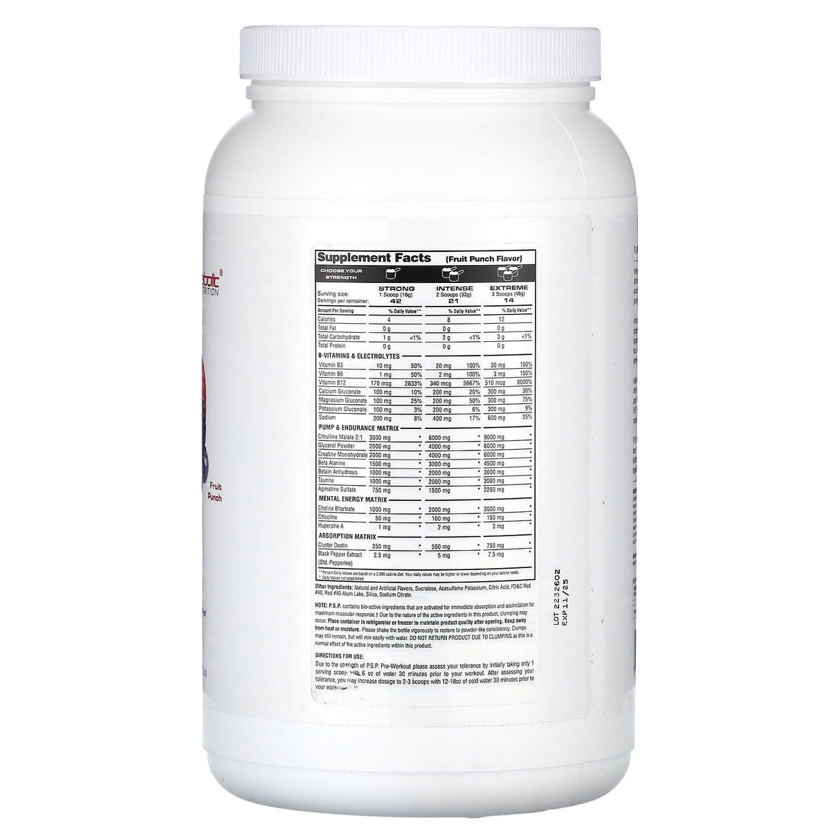 Metabolic Nutrition, P.S.P. Physique Stimulating Pre-Workout, Lemonade, 23.7 oz (672 g) - Supply Center USA