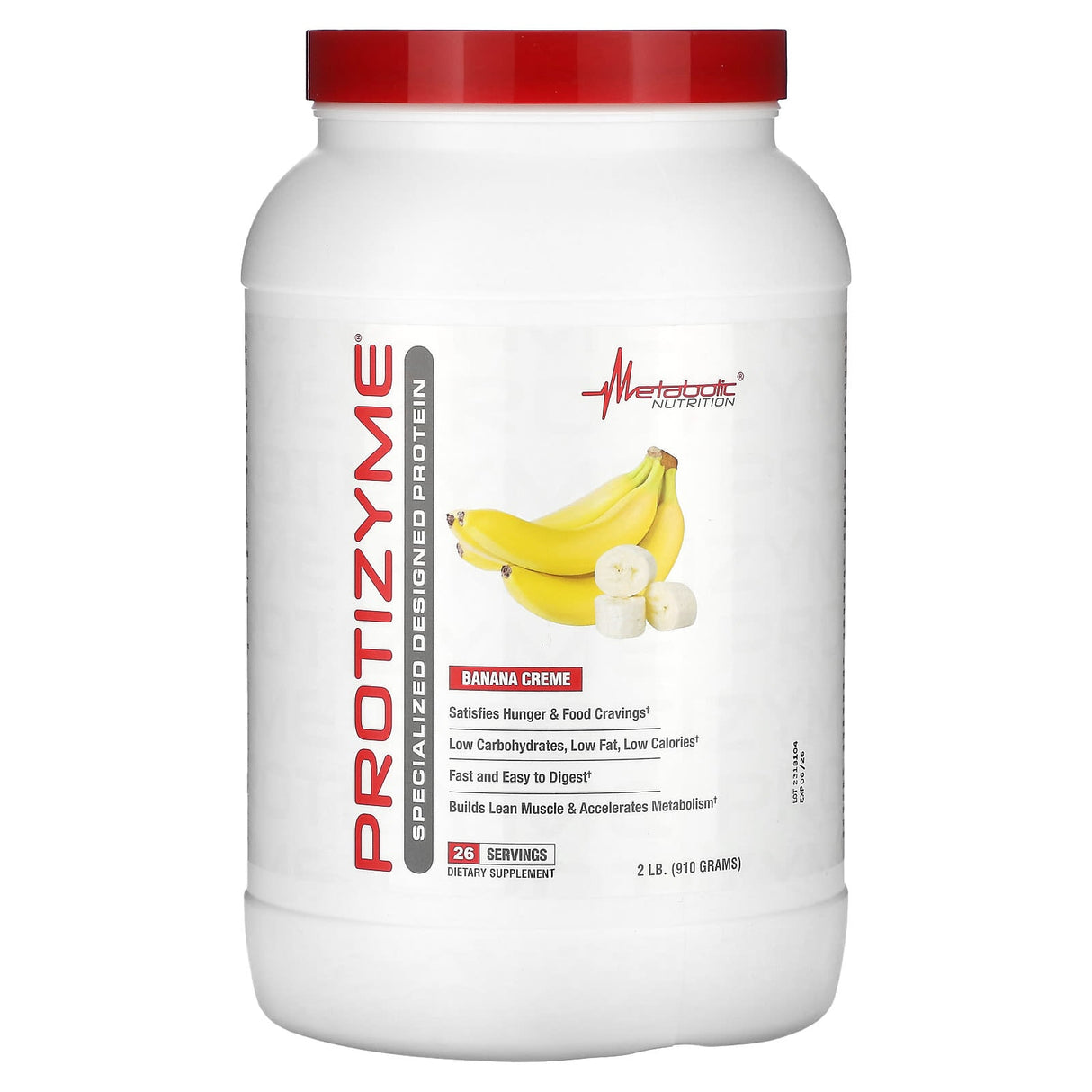 Metabolic Nutrition, Protizyme, Specialized Designed Protein, Banana Creme, 4 lb (1,820 g) - Supply Center USA