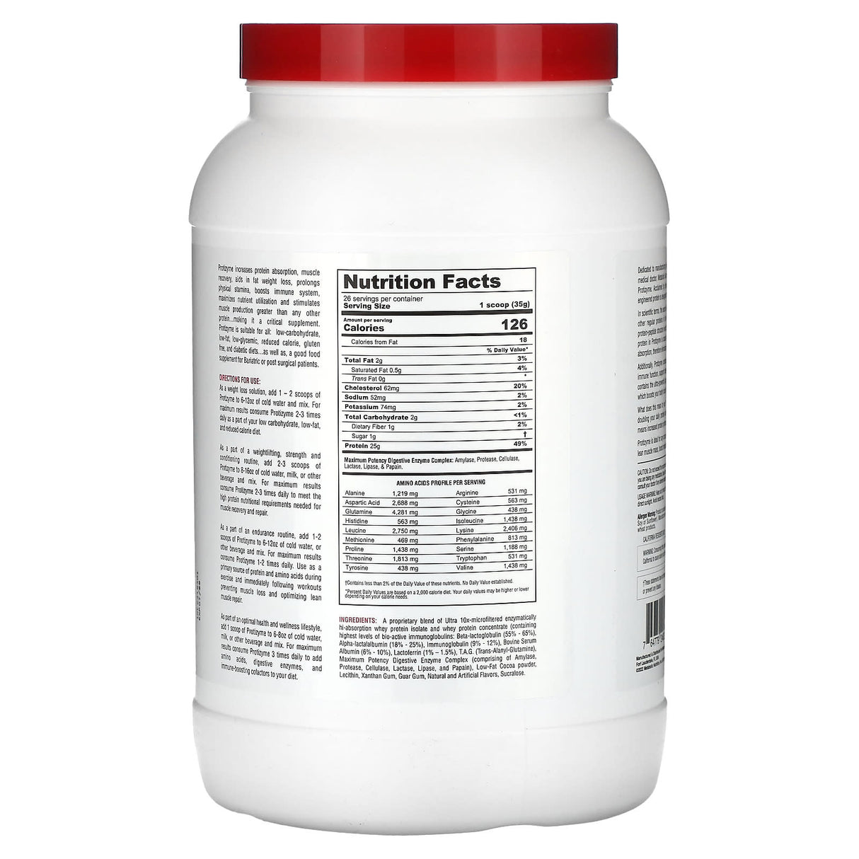 Metabolic Nutrition, Protizyme, Specialized Designed Protein, Chocolate Cake, 2 lb (910 g) - Supply Center USA