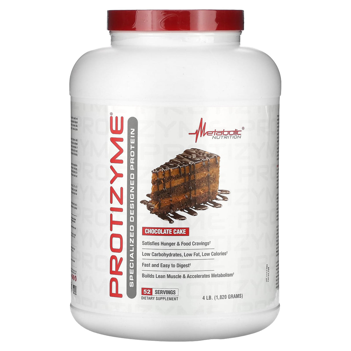 Metabolic Nutrition, Protizyme, Specialized Designed Protein, Chocolate Cake, 4 lb (1,820 g) - Supply Center USA
