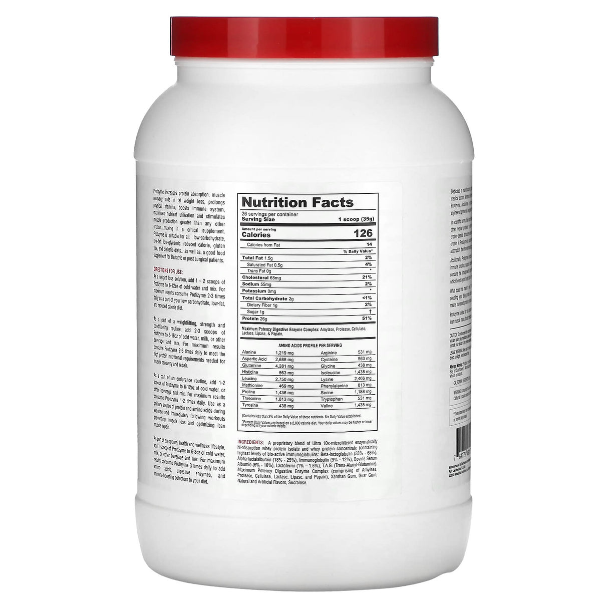 Metabolic Nutrition, Protizyme, Specialized Designed Protein, Vanilla Cake, 2 lb (910 g) - Supply Center USA