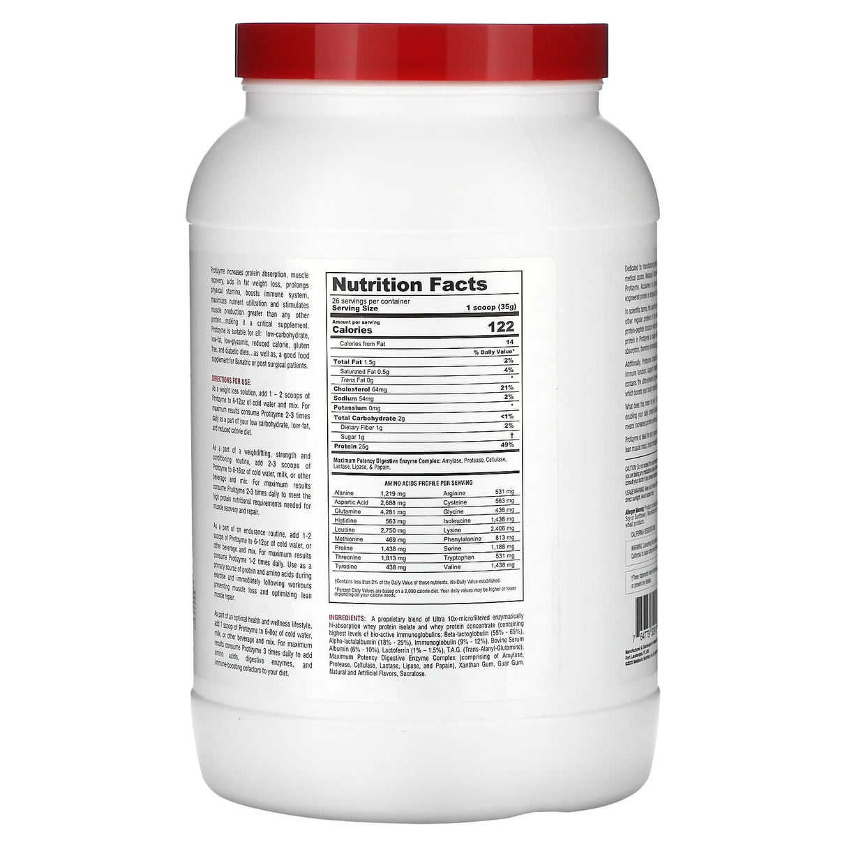 Metabolic Nutrition, Protizyme, Specialized Designed Protein, Vanilla Cake, 2 lb (910 g) - Supply Center USA