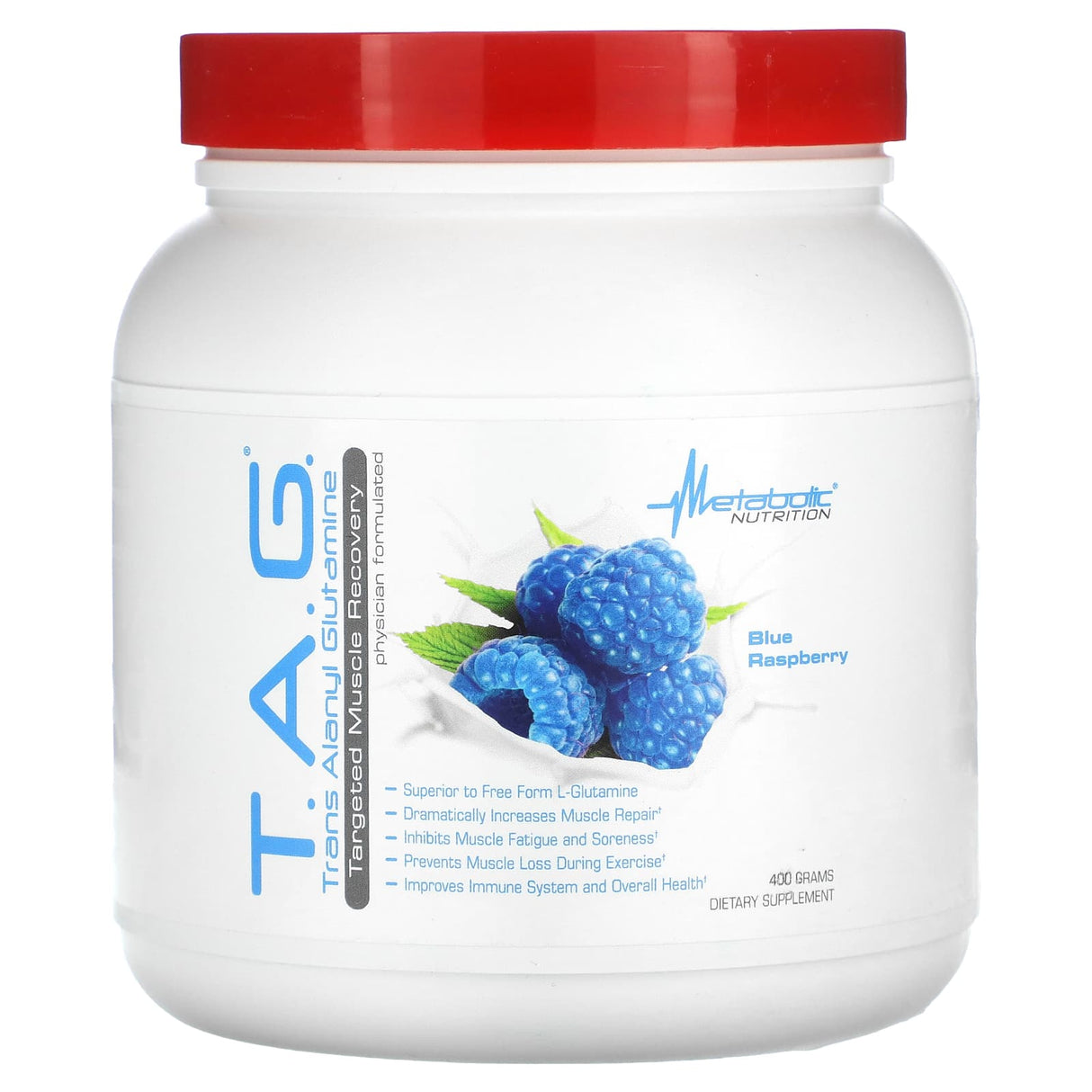 Metabolic Nutrition, T.A.G., Blue Raspberry, 400 g - Supply Center USA