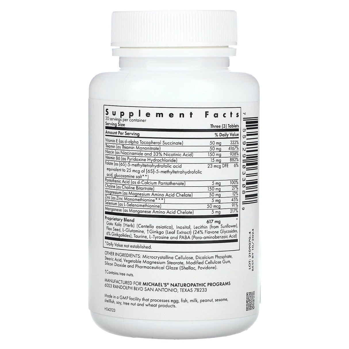 Michael's Naturopathic, Memory Factors, 60 Vegetarian Tablets - Supply Center USA